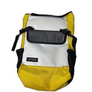 TIMBUK2 Backpack Yellow White Black Travel Commuter work bag durable EUC